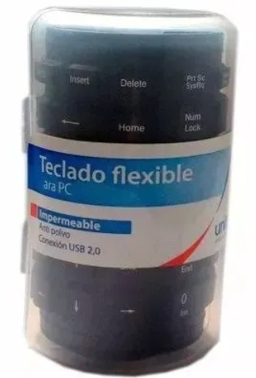 Teclado Flexible Unitec Para PC USB Impermeable Anti-Polvo 